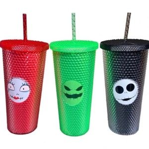 Nightmare Before Christmas Textured Tumblers, Set Of 3, Walgreens Exclusive, NEW
